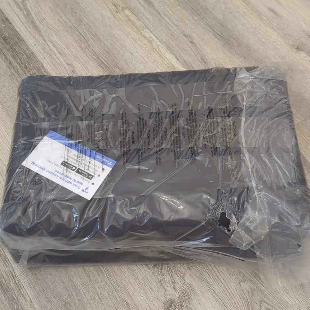 Bedsure Cotton Duvet Cover King - 100% Cotton Waffle Weave Charcoal Duvet Cover
